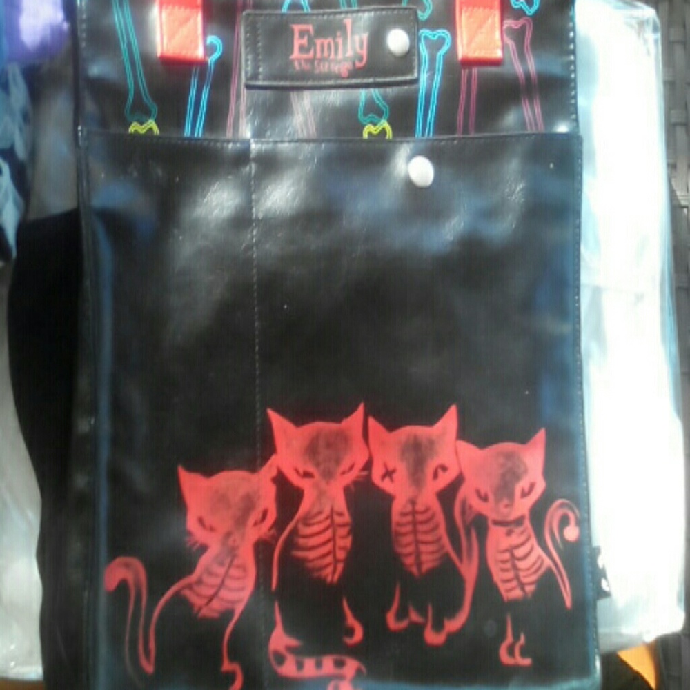 Emily Strange faux leather tote